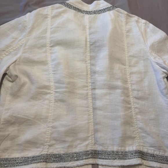 Chico's White and silver Women's Blazer - Picture 12 of 12